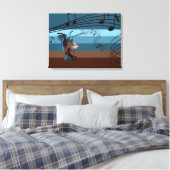 Southwest Kokopelli Music Wrapped Canvas (Insitu (Slaapkamer))