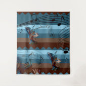 Southwest Kokopelli Music XL Tapestry Wandkleed (Voorkant)