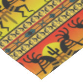 Southwest Kokopelli Pattern Yellow and Red Tafelkleed (Gekanteld)