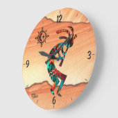 Southwest Kokopelli Round Wall klok (Hoek)
