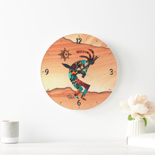 Southwest Kokopelli Round Wall klok (Huis)