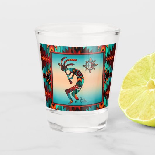 Southwest Kokopelli Shot Glass Glas (Voorkant)