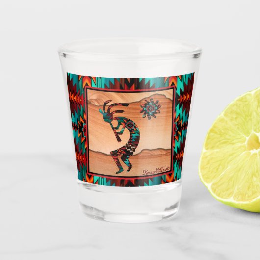 Southwest Kokopelli Shot Glass Shot Glas (Voorkant)