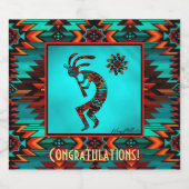 Southwest Kokopelli Sparkling Wijnetiket (Enkel label)