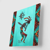 Southwest Kokopelli Square Wall klok (Hoek)