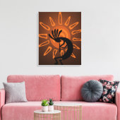 Southwest Kokopelli Sun Rustic Wrapped Canvas Afdruk (Insitu (Woonkamer))