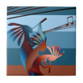 Southwest Kokopelli Sunset Music Tegeltje (Voorkant)