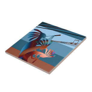 Southwest Kokopelli Sunset Music Tegeltje