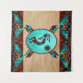 Southwest Kokopelli Tapestry Wandkleed (Voorkant (horizontaal))