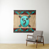 Southwest Kokopelli Tapestry Wandkleed (In situ)