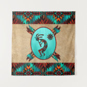Southwest Kokopelli Tapestry Wandkleed (Voorkant)
