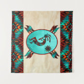 Southwest Kokopelli Tapestry Wandkleed (Voorkant (horizontaal))