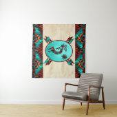 Southwest Kokopelli Tapestry Wandkleed (In Situ (horizontaal))