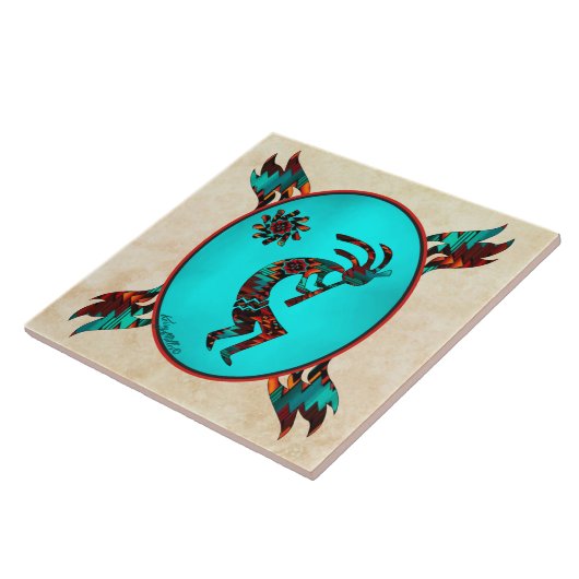 Southwest Kokopelli Tegeltje (Zijkant)
