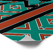 Southwest Kokopelli Turquoise Wall Art Poster (Hoek)