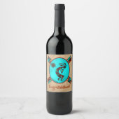 Southwest Kokopelli Wine Label Wijn Etiket (Voorkant)