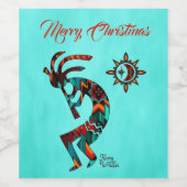 Southwest Kokopelli Wine Label Wijn Etiket (Enkel label)