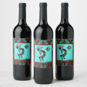 Southwest Kokopelli Wine Label Wijn Etiket (Flessen)