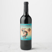 Southwest Kokopelli Wine Label Wijn Etiket (Voorkant)