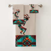 Southwest KokopelliTowel Bath Towel Set Bad Handdoek (Insitu)
