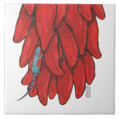 Southwest Lizard & Red Chili Pepper Ristra Mural Tegeltje (Voorkant)