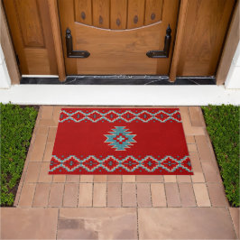 Southwest Mesa's Rood & Turquoise Persoonlijk gema Deurmat