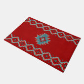 Southwest Mesa's Rood & Turquoise Persoonlijk gema Deurmat (Schuin)