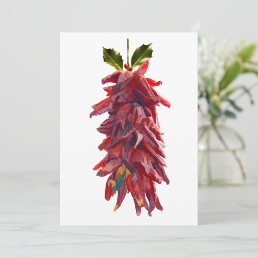 Southwest Mistletoe Invitation Kaart (Staand voorkant)