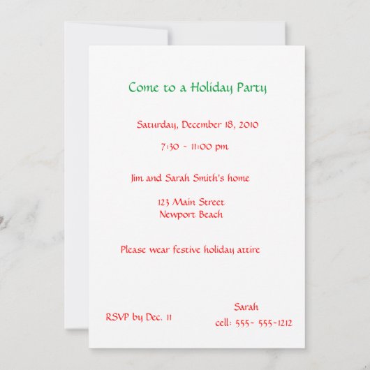 Southwest Mistletoe Invitation Kaart (Achterkant)