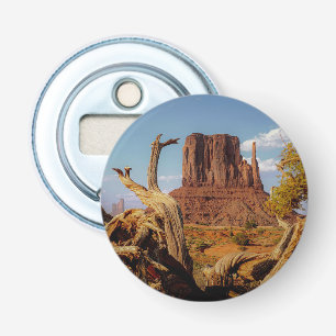 Southwest Monument Valley Mitten Desert Scene Button Flesopener