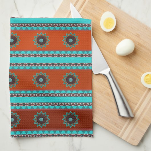 Southwest Motif Kitchen Towel Theedoek (Quarter Fold)
