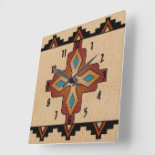 Southwest Motif Vierkante Klok (Hoek)
