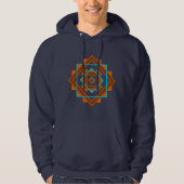 Southwest Mountain Peaks Geometrisch ontwerp Hoodie (Voorkant)