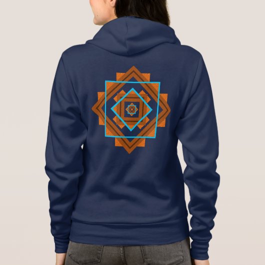 Southwest Mountain Peaks Geometrisch ontwerp Hoodie (Achterkant)