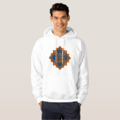 Southwest Mountain Peaks Geometrisch ontwerp Manne Hoodie (Voorkant volledig)
