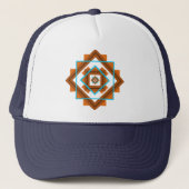 Southwest Mountain Peaks Geometrisch ontwerp Trucker Pet (Voorkant)
