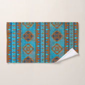 Southwest Mountain Peaks Geometrische turquoise pr Bad Handdoek (Handdoek)