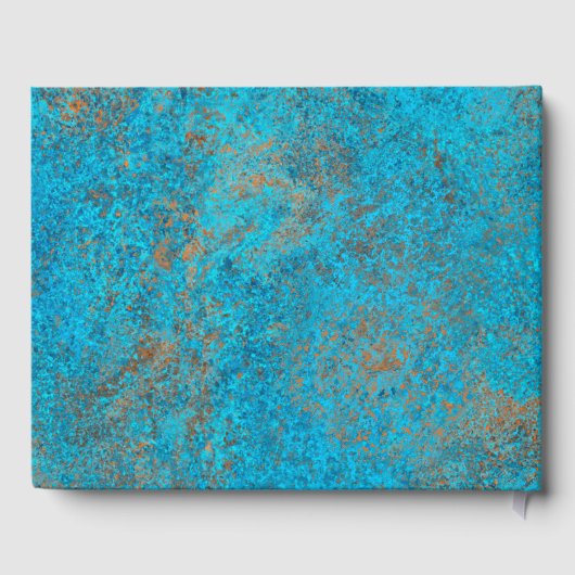 Southwest Mountain Peaks Turquoise Geometric Gastenboek (Achterkant)