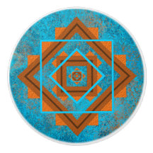 Southwest Mountain Peaks Turquoise Geometric