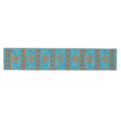 Southwest Mountain Peaks Turquoise Geometric Medium Tafelloper (Horizontaal)