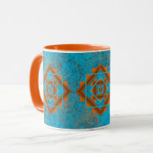 Southwest Mountain Peaks Turquoise Geometric Mok (Voorkant links)