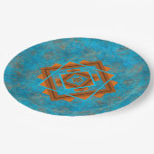 Southwest Mountain Peaks Turquoise Geometric Print Papieren Bordje (Gekanteld)