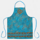 Southwest Mountain Peaks Turquoise Geometric Schort (Voorkant)