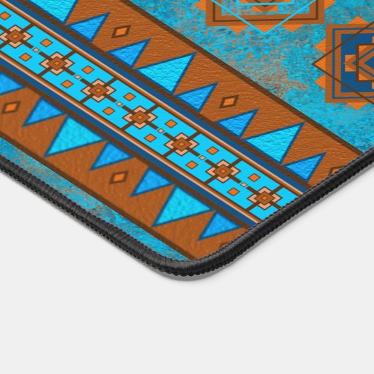 Southwest Mountain Peaks Turquoise geometrisch mot Bureaumat (Hoek)