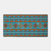 Southwest Mountain Peaks Turquoise geometrisch mot Bureaumat (Voorkant)