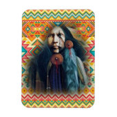 Southwest Native American Brave Magneet (Verticaal)