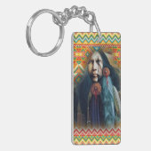 Southwest Native American Brave Sleutelhanger (Voorkant Links)