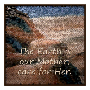 Southwest Native American Moeder Earth Poster