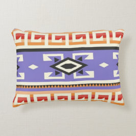 Southwest Native American Paars Vector Pattern Accent Kussen