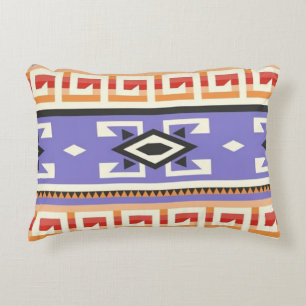 Southwest Native American Paars Vector Pattern Accent Kussen